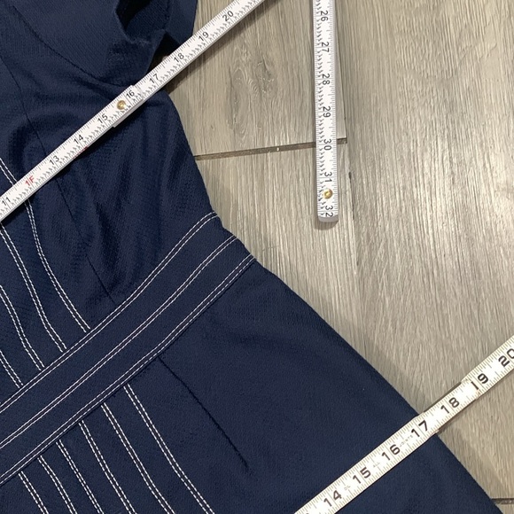 Boden Navy Kitty Textured Short Sleeve Sheath Dress size 12R - Picture 12 of 12